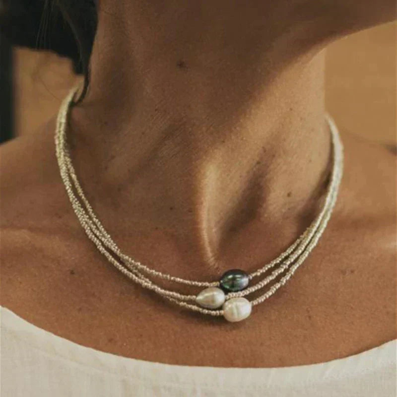 ROSETTE | VINTAGE PEARL NECKLACE