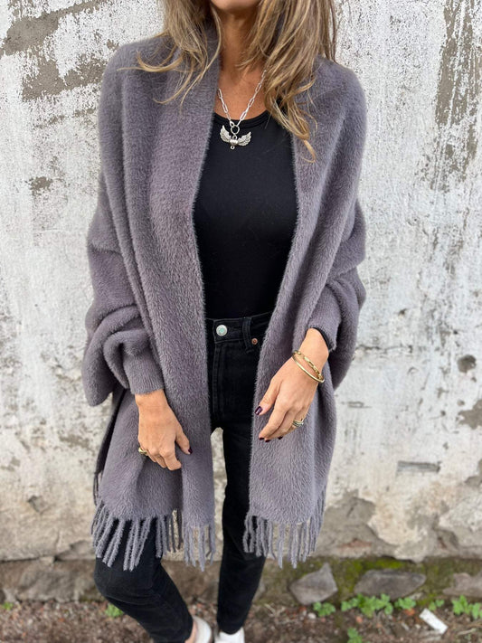 LORRAINE | FUZZY WRAP WITH SLEEVES