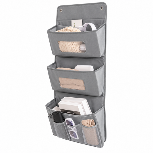 TIDYHAVEN | GRAY HANGING POCKET ORGANIZER